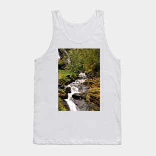 Waterfall Flamsdalen Valley Flam Norway Scandinavia Tank Top